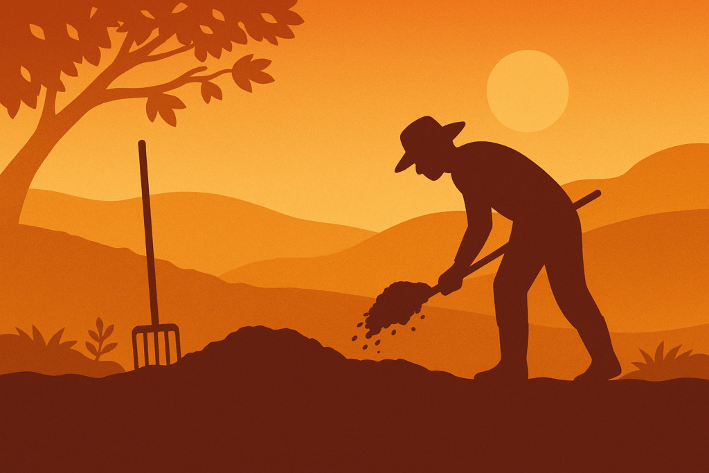 Building soil in the fall.